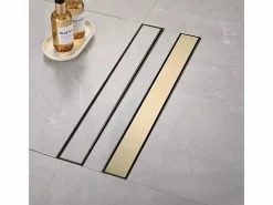 Rea Drenaje Lineal Neox 80 Brushed Gold Dorado Outlet