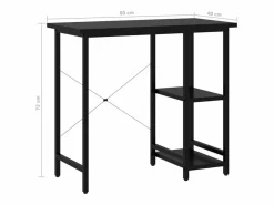 Drenin Escritorio para ordenador de MDF y metal 80x40x72 cm^Garden Furniture Sale