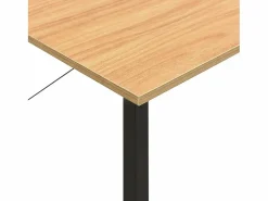 Garden Furniture Mesa De Ordenador|Drenin Escritorio para ordenador MDF metal negro roble 80x40x72 cm