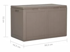 Garden Furniture Baúl De Jardín|Drumkeeran Caja de almacenaje para jardín 180 L PP aspecto madera marrón