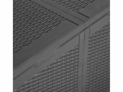 Garden Furniture Baúl De Jardín|Drumkeeran Caja de almacenaje para jardín 180 L PP ratán negra