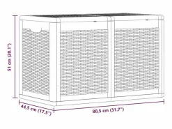 Garden Furniture Baúl De Jardín|Drumkeeran Caja de almacenaje para jardín 180 L PP ratán negra