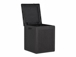 Garden Furniture Drumkeeran Caja de almacenaje para jardín 90L PP negra ratán Negro Clearance
