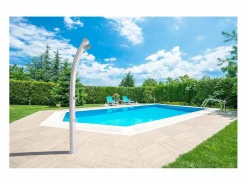 Ducha Solar Exterior Jolly 25L Formidra 233x15x16.5cm- Aluminio - Lavapies, Cabezal y Mezclador - - Rosa^POOLEX