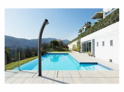 Ducha Solar Exterior Jolly 25L Formidra 233x15x16.5cm- Aluminio - Lavapies, Cabezal y Mezclador - - Rosa^POOLEX