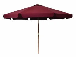 Eastvale Sombrilla de jardín con palo de madera color burdeos 330 cm^Garden Furniture Sale
