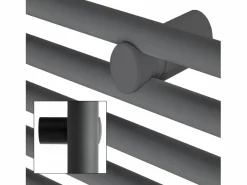 Radiador de baño Calentador de Toallas Radiador 400 x 800 mm Antracita Recto con conexión Central Radiador Secadora Incl. Termostato con paso universal^ECD Germany Hot