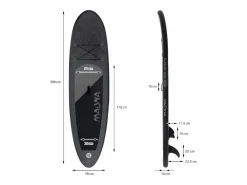 ECD Germany Deportes Náuticos|Tabla hinchable de paddle surf SUP Maona 308 x 78 x 10 cm de PVC hasta 120kg con bomba de aire, bolsa de transporte y accesorios