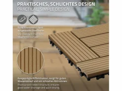 ECD Germany Terraza|WPC Baldosas para terrazas 30x30 cm
