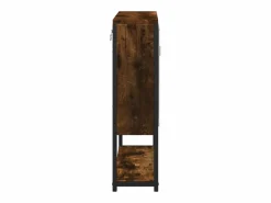 Garden Furniture Columna De Baño|Edmondo Armario con espejo baño madera roble ahumado 60x16x60 cm