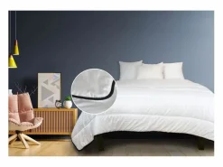Edredón Nórdico|Edredón Confort Hotelero 240 x 260 cm Elegante con Ribete Negro - Cálido para Adultos en Invierno