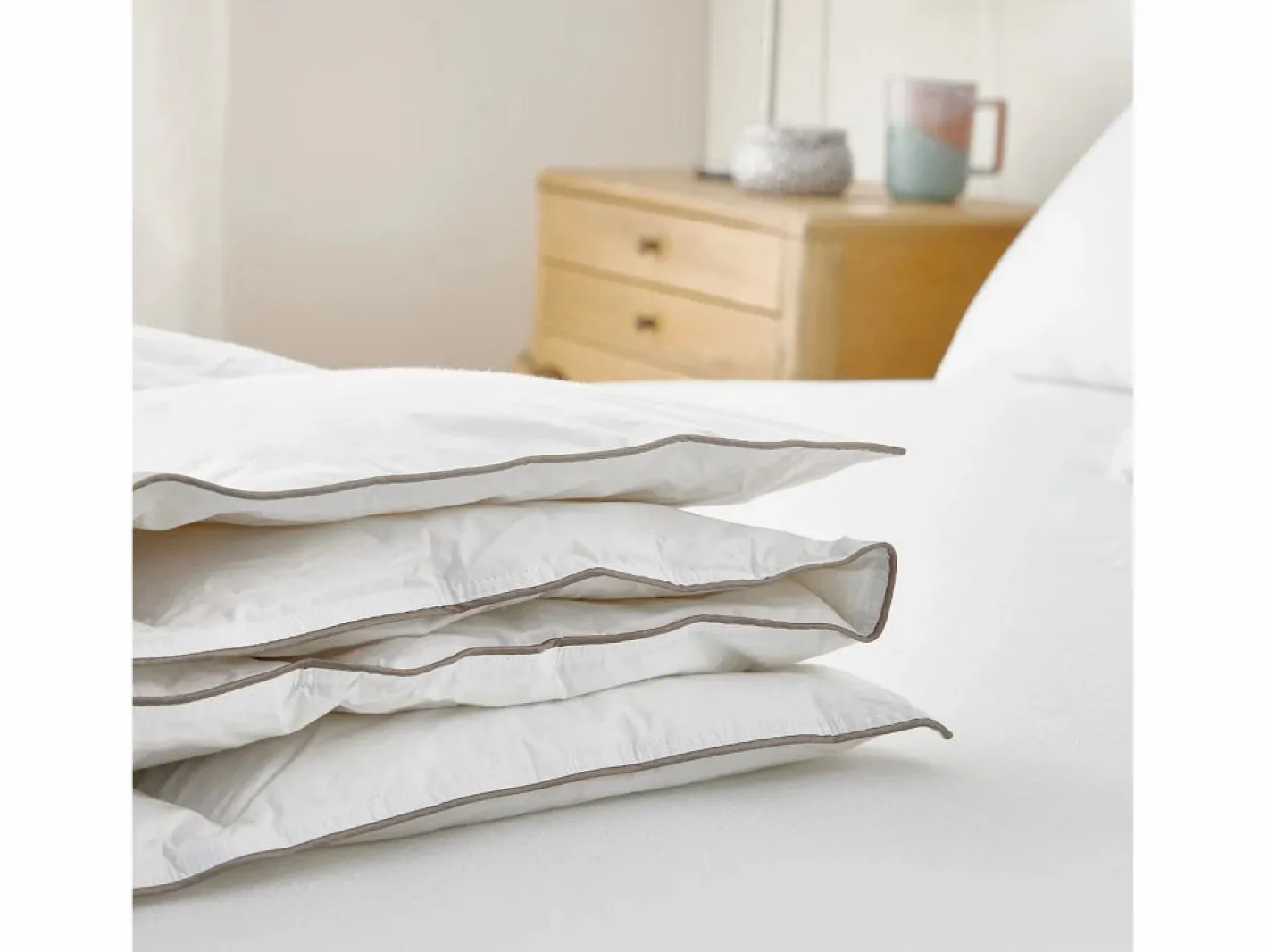 PIKOLIN Edredón Nórdico 85% plumón 250gr 220x220cm Blanco Best