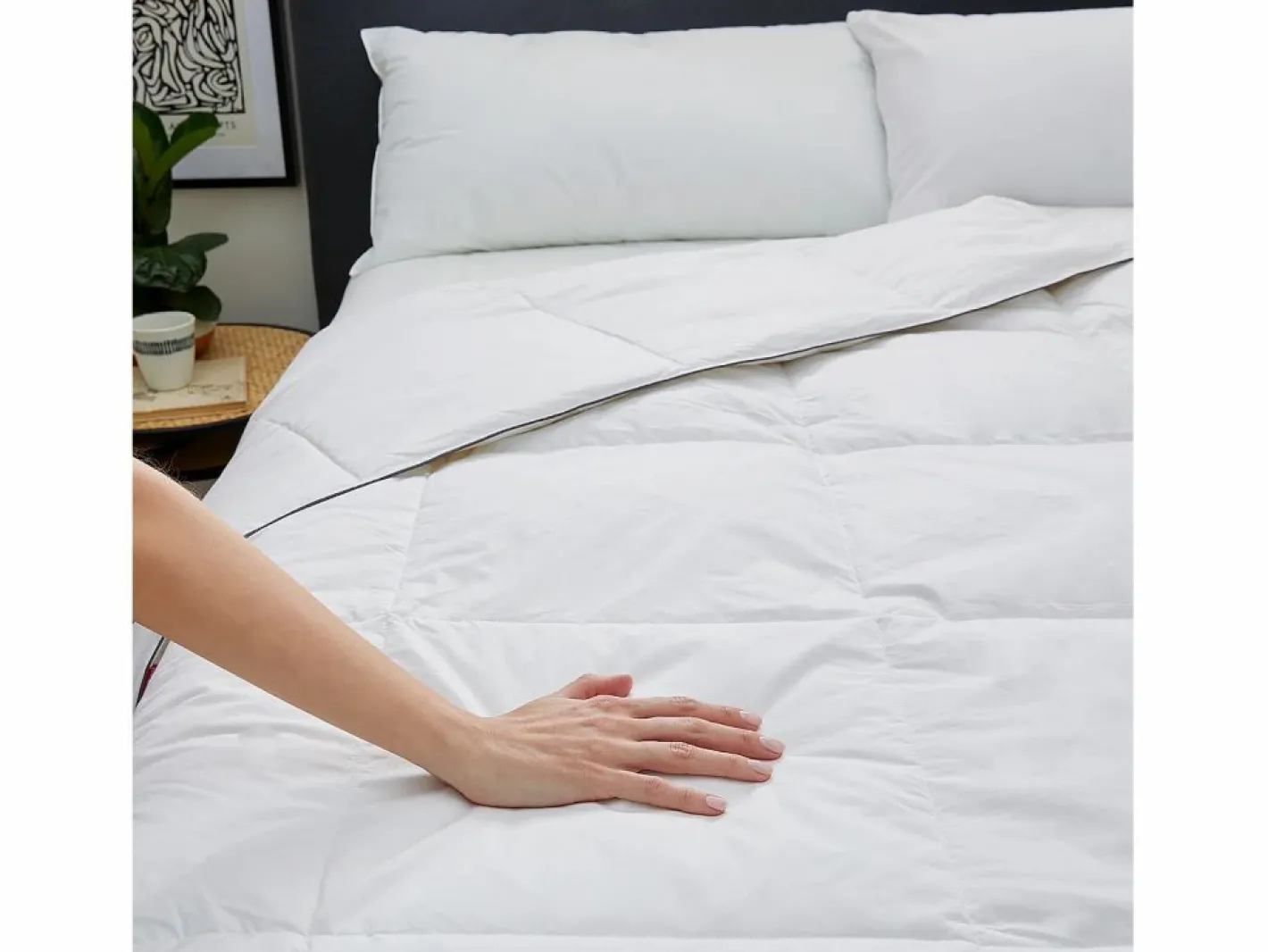 PIKOLIN Edredón Nórdico Premium 140x200cm| 96% Plumón| Invierno| Cama 60/70 Blanco Online