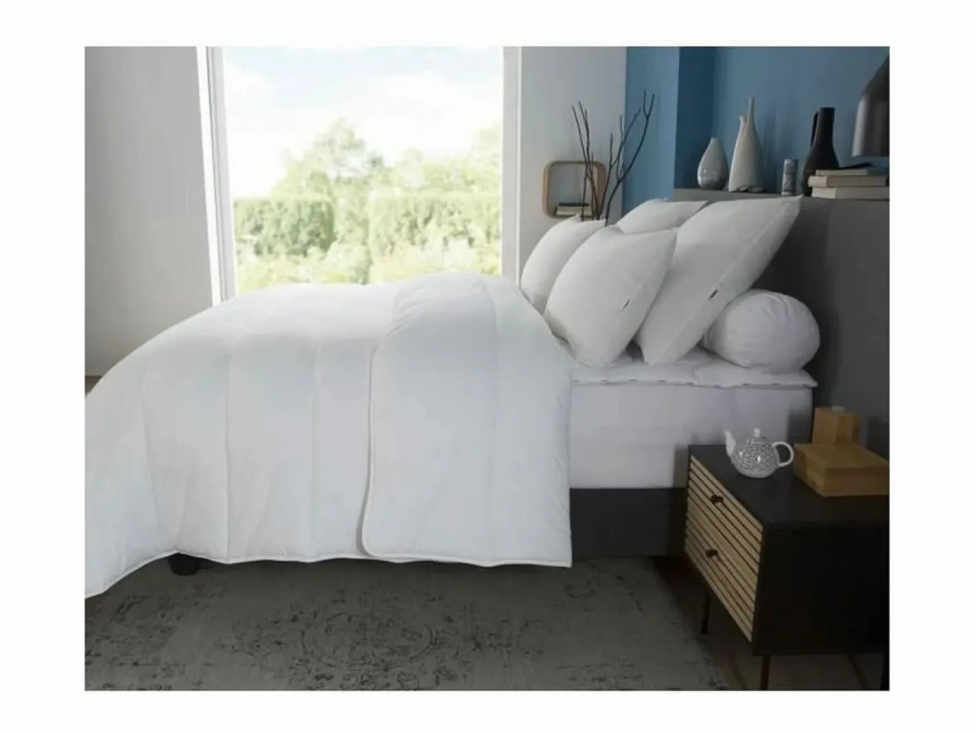 Edredón templado 350g/m² BELLE NUIT 140x200cm - Poliéster antiácaros - Fabricado en Francia^DODO Hot