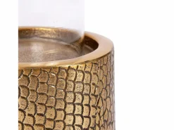 Bazar Bizar El Portavelas Croco Con Cristal - Latón - M Dorado Clearance