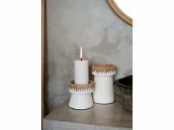 Bazar Bizar Portavelas Y Vela|El Portavelas Pretty - Blanco Natural - S