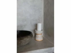 Bazar Bizar Portavelas Y Vela|El Portavelas Serene - Hormigón Natural - L