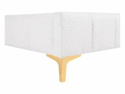 Elegante somier tapizado 160 x 200 cm tela de rizo y patas doradas - SHEN de YSMÉE^Ysmée Hot