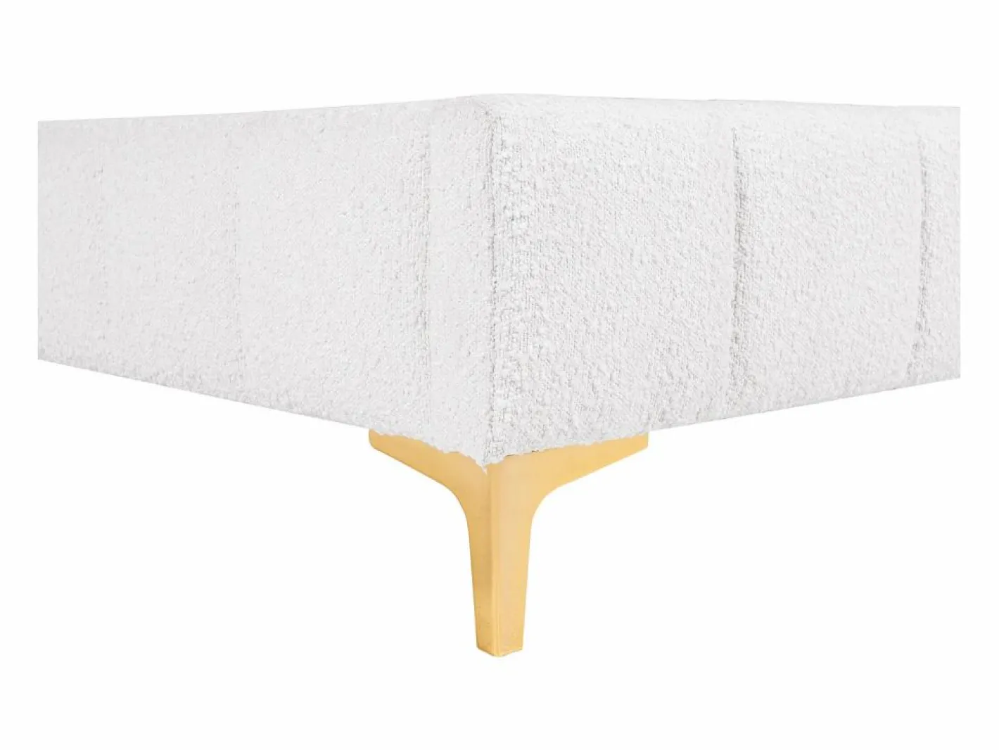 Elegante somier tapizado 160 x 200 cm tela de rizo y patas doradas - SHEN de YSMÉE^Ysmée Hot