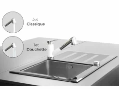 Embla grifo mezclador para fregadero cromado con ducha extraíble^Essebagno Discount