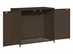 Garden Furniture Emma Louise Armario de almacenaje de jardín ratán PE marrón 83x45x76 cm Marru00f3n Sale