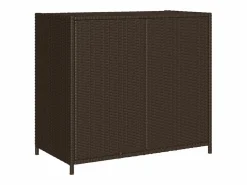 Garden Furniture Emma Louise Armario de almacenaje de jardín ratán PE marrón 83x45x76 cm Marru00f3n Sale