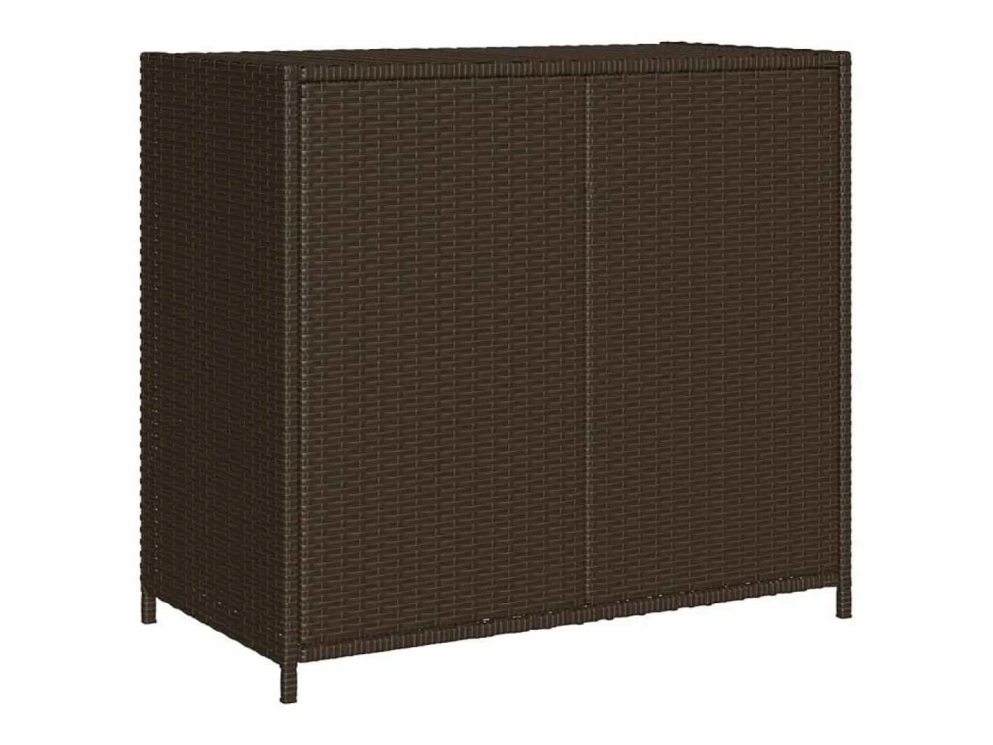 Garden Furniture Emma Louise Armario de almacenaje de jardín ratán PE marrón 83x45x76 cm Marru00f3n Sale