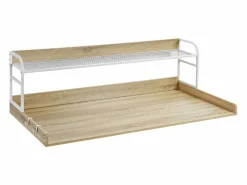 Mueble Para Lavadora|Encimera de Lavadora-Secadora SucceBuy con Estante 137x69 CM Cubierta de Lavadora-Secadora en Madera Roble