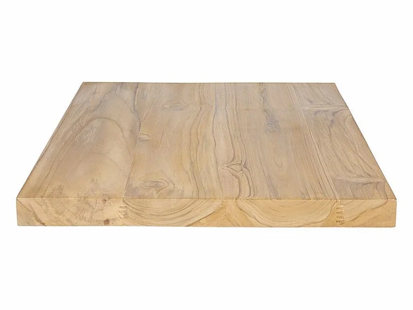 Vente-unique Lavabo|Mueble De Pared Para Baño|Encimera suspendida de teca clara - 80 x 50 cm - SUKAWATI