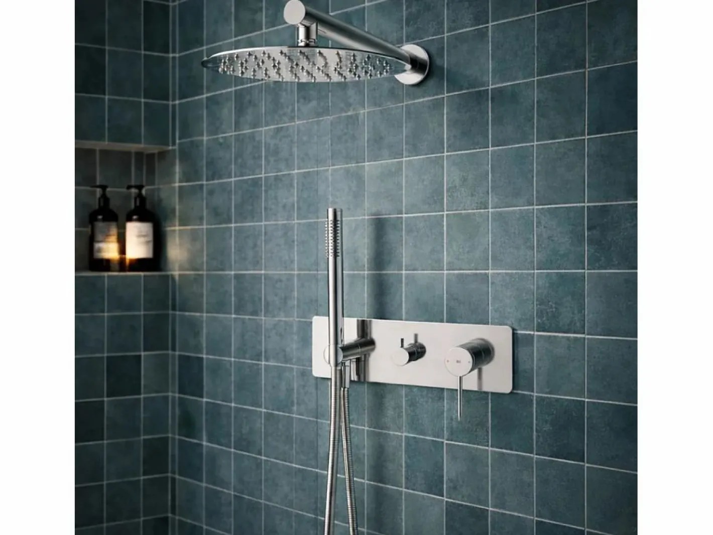 Essebagno Columna De Ducha|Envol columna de ducha empotrada mecánica cromada