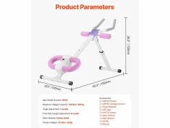 Equipo para Abdominales SucceBuy, Máquina de Entrenamiento AB, Capacidad de 150 kg Blanco Hot