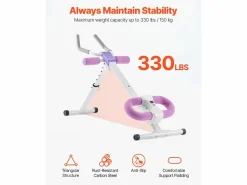 Equipo para Abdominales SucceBuy, Máquina de Entrenamiento AB, Capacidad de 150 kg Blanco Hot