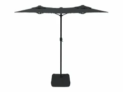 Eryx Sombrilla doble de jardín gris antracita 316x145 cm^Garden Furniture Hot