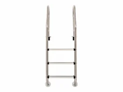 Escalera de piscina 3 peldaños acero inoxidable 304 120 cm ES715403^ Outlet