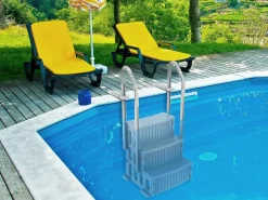 Escalera individual para piscina "Nathan" - 3 escalones - plástico^Habitat et jardin Outlet