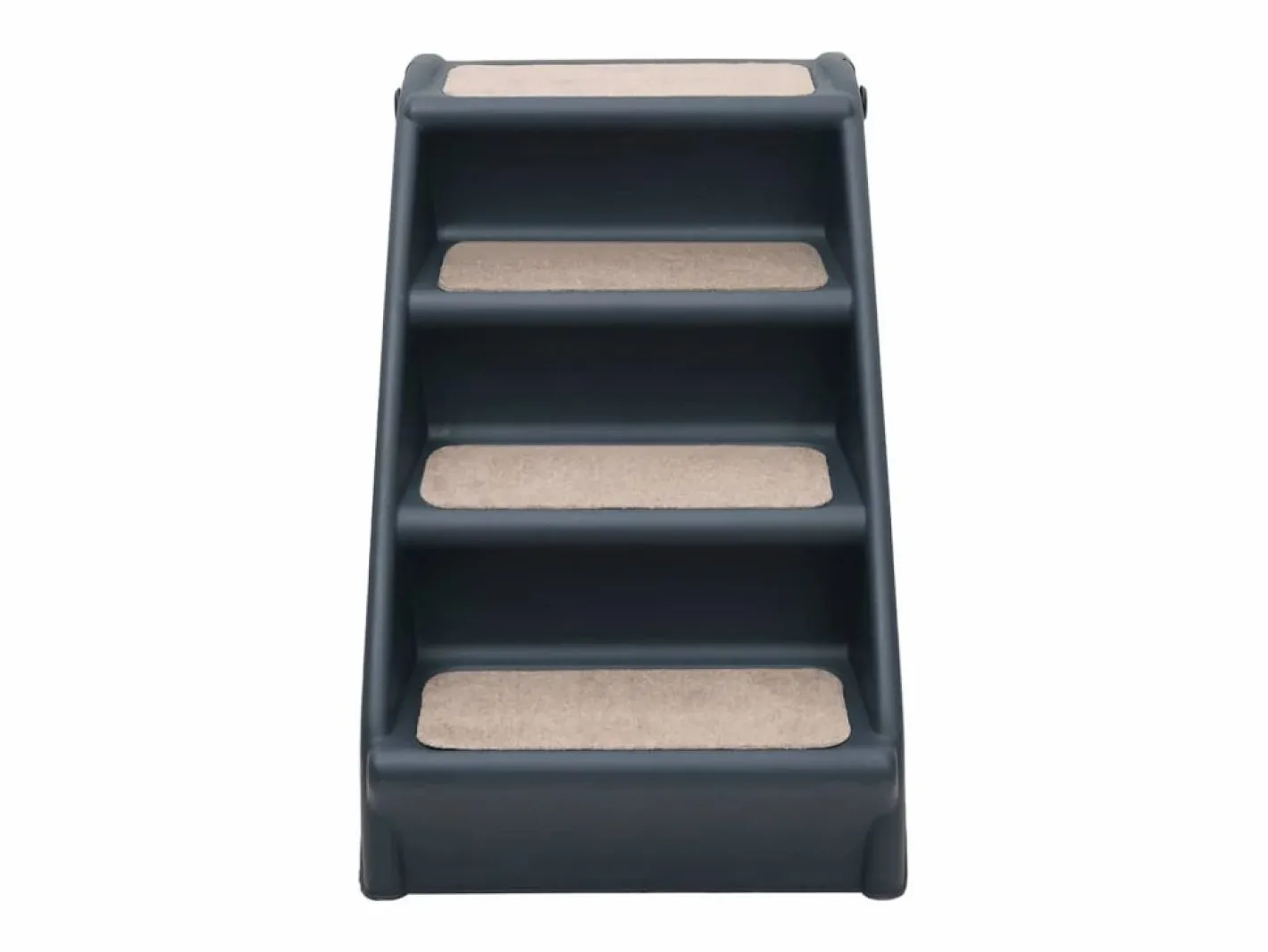Escalera para perros plegable de 4 peldaños oscuro ES413217 Gris New