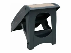 Escalera para perros plegable de 4 peldaños oscuro ES413217 Gris New