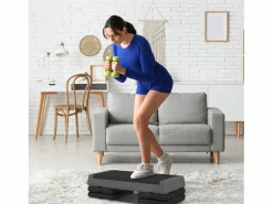 Aparato De Musculación|Escalón aeróbico de altura regulable, antideslizante, de plástico, (77x36x20,5cm)