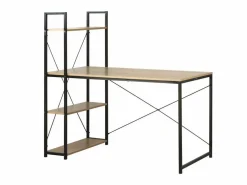 Calicosy Escritorio Tradicional|Escritorio 120 cm con 4 baldas estilo industrial