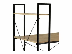 Calicosy Escritorio Tradicional|Escritorio 120 cm con 4 baldas estilo industrial