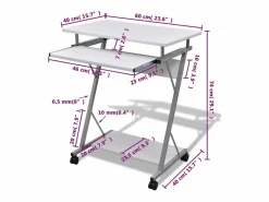Clicnbuy Mesa De Ordenador|Escritorio compacto de ordenador con bandeja de teclado