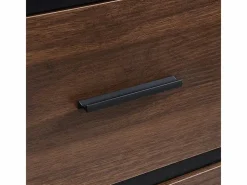 DripeX Mesa De Ordenador|Escritorio con 3 cajones de almacenamiento - tablero de madera - MDF y Metal - Marrón + Negro - 138,5x58x75cm