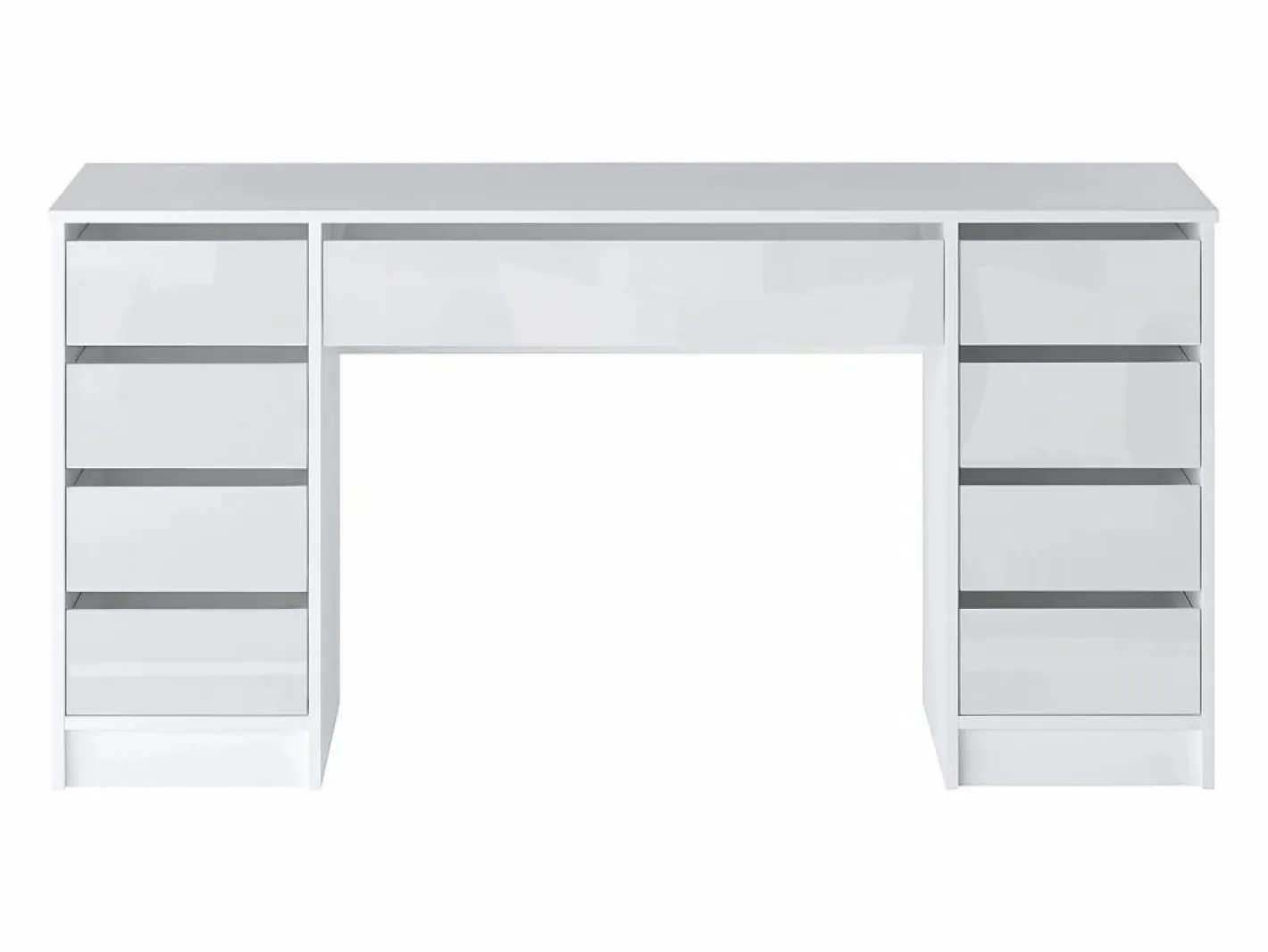Vente-unique Escritorio con 9 cajones en color brillante - JENEMI Blanco Clearance