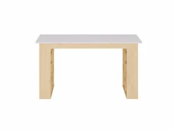 Escritorio con 10 estantes de almacenamiento color natural y blanco - JOVISO^Vente-unique Sale