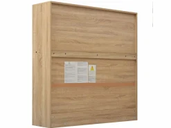 Escritorio con almacenaje y estantes, diseño moderno, MDF, natural (120x50x120 cm) Marru00f3n Online