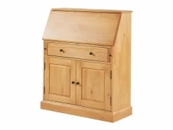 Vente-unique Escritorio con almacenaje - Estilo rústico - Pino y MDF - Natural - CLEORE Color natural claro Best
