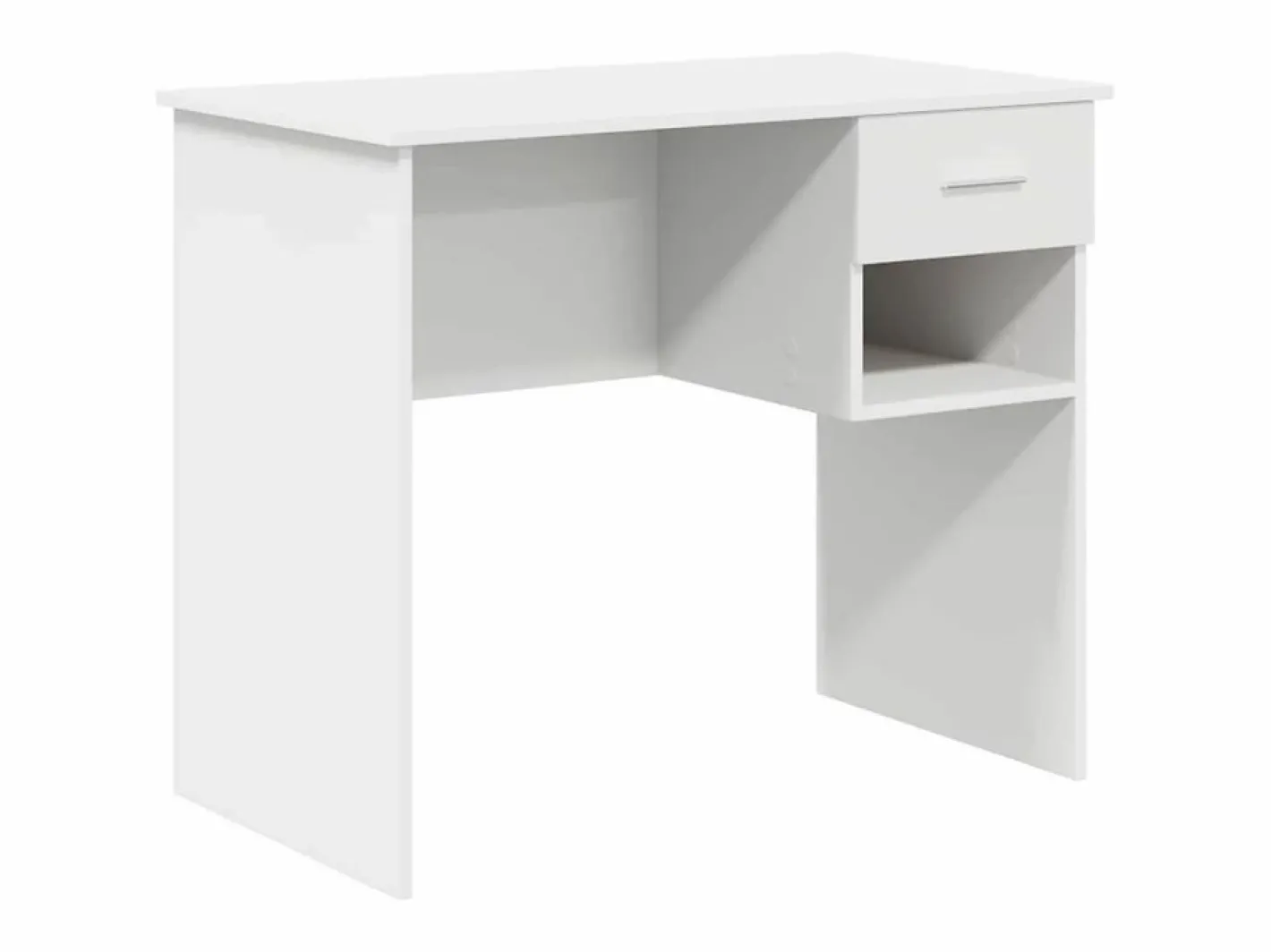 vidaxl Escritorio con cajón 90 x 49 x 75 cm Madera de ingeniería Blanco Clearance