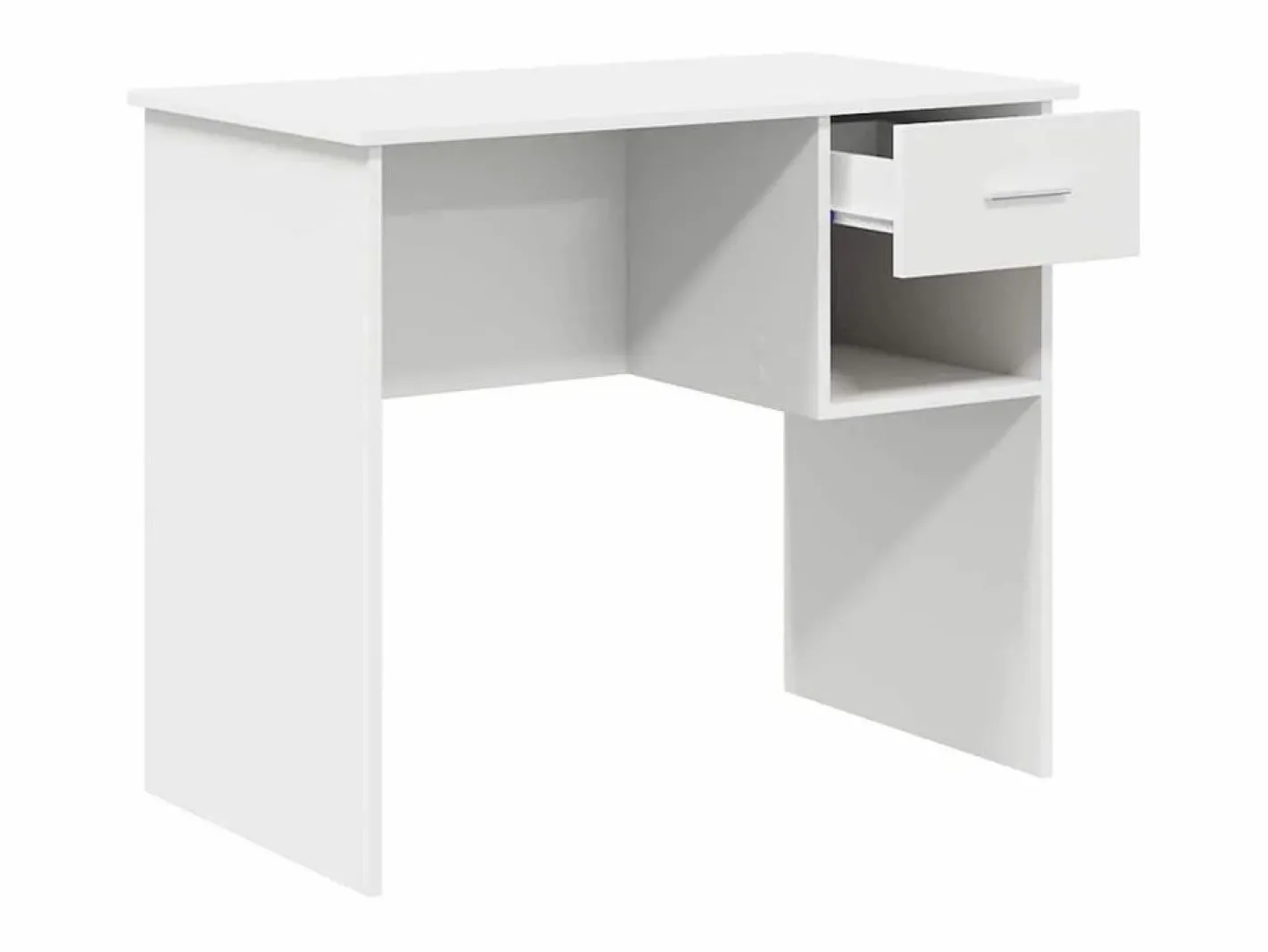 vidaxl Escritorio con cajón 90 x 49 x 75 cm Madera de ingeniería Blanco Clearance