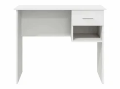vidaxl Escritorio con cajón 90 x 49 x 75 cm Madera de ingeniería Blanco Clearance