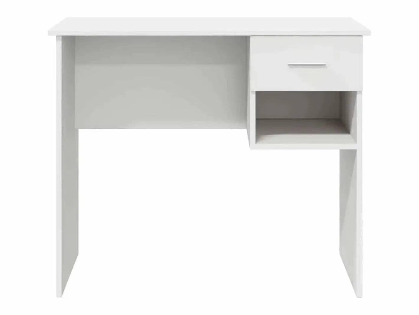 vidaxl Escritorio con cajón 90 x 49 x 75 cm Madera de ingeniería Blanco Clearance